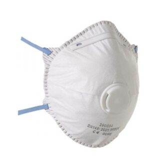 Andlitsgríma Bunzl FFP2 með ventli hvít